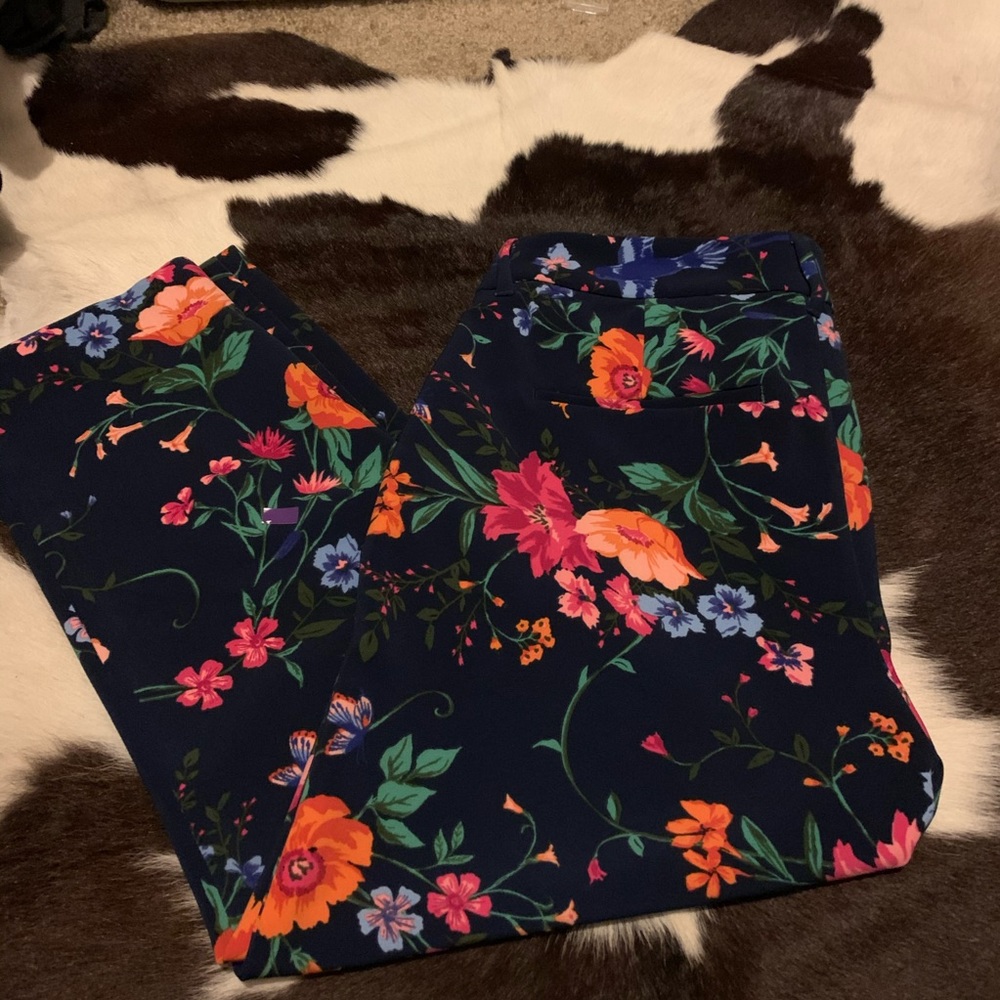 Harper Mid-Rise Floral Pants